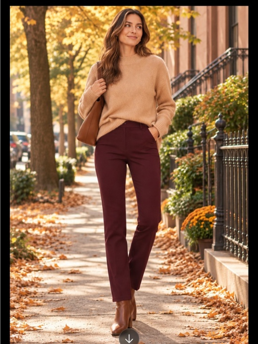 NWT Quince Ultra-Stretch Ponte Straight Leg Pants in Burgundy Size M